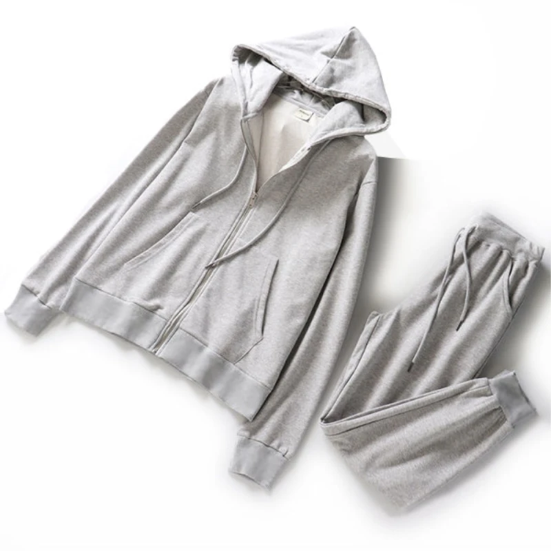 

Autumn Woman Jogging Tracksuit Thick Fleece Cotton Suit Female Two Pieces Sets Hoodies Sweatshirt and High Waist Pants Suits G70