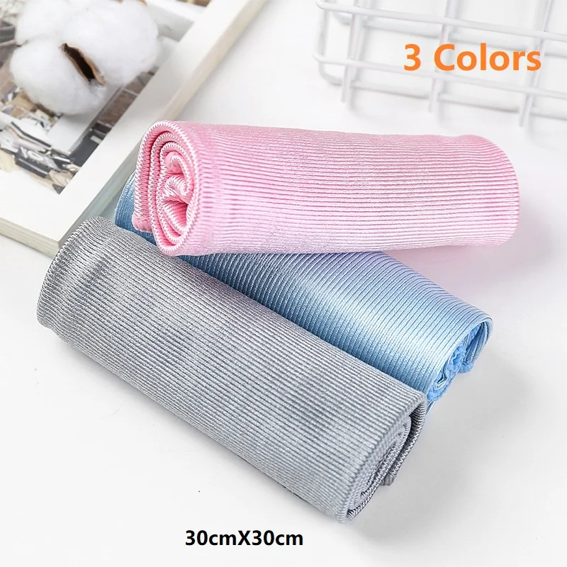 

30*30cm Microfiber Household Cleaning Bowls, Pots, Windows, Snitary towels, Oil-free rags, kitchen tools