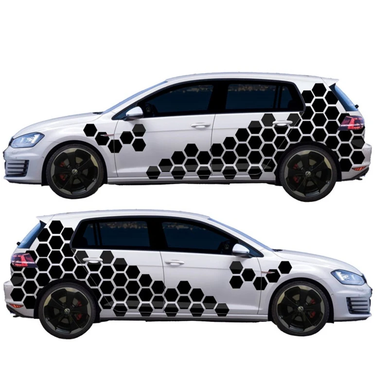 

Universal Car Hexagon Design Vinyl Stickers Decal Kit Car Stickers funny car stickers vinyl car stickers decals wholesale