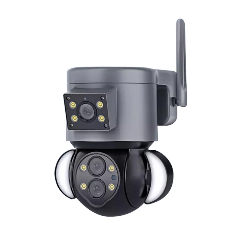 

4MP HD smart home security system IP security wireless wifi CCTV camera dual lens flash mini IP camera