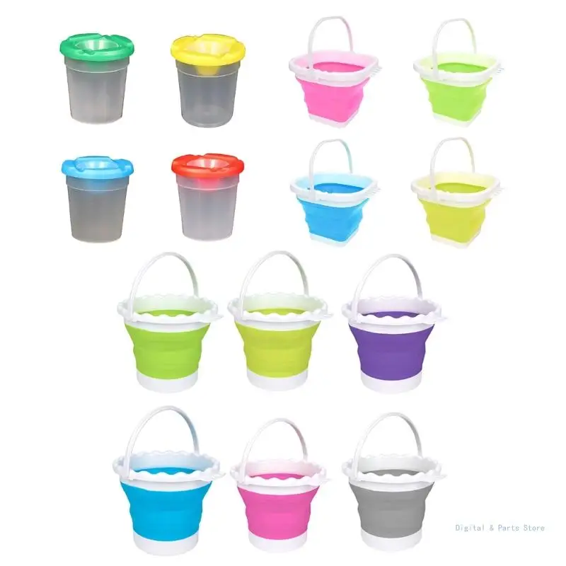 

M17F Силиконовые ведра для мытья, ведра для рыбалки на открытом воздухе, силиконовый материал, 17 типов