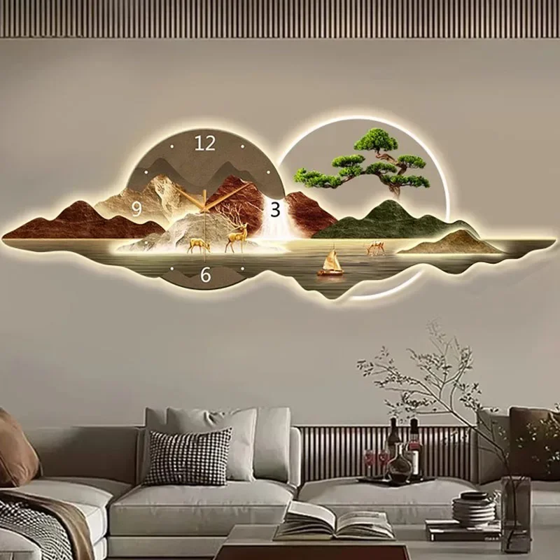 Настенные часы в японском стиле креативные Винтажные Украшения для гостиной со