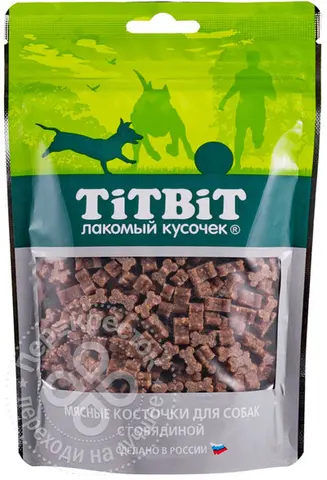 TiTBiT Косточки мясные для собак с говядиной 12857, 0,145 кг - изображение