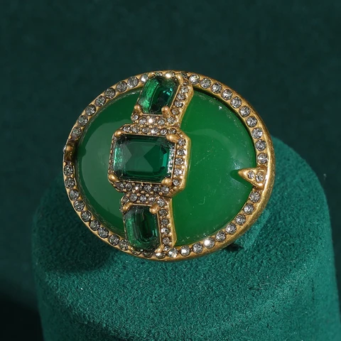 LOVE GREEN LIVE GREEN Золотое кольцо с нефритом для женщин