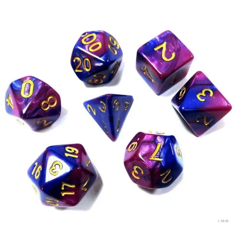 M5TC 49 шт. Ассорти из смолы многогранные кубики с мешочком для DND RPG игровые игрушки