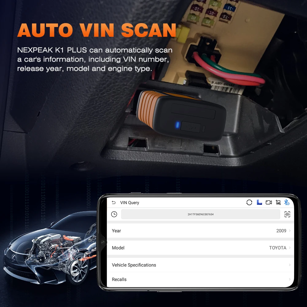 NEXPEAK K1 PLUS полная система автомобиля Obd 2 диагностические инструменты Obd2