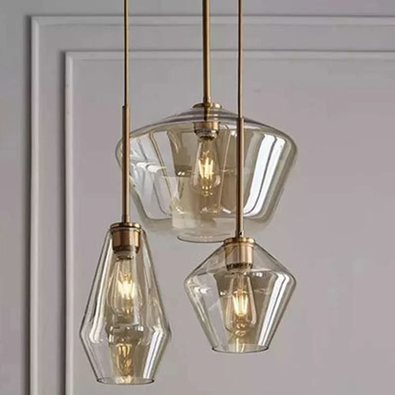 

Nordic Ceiling Chandelier Kitchen Glass Modern Pendant Light Living Room Home Decor Indoor Lighting Lamp Gift Lampara Techo