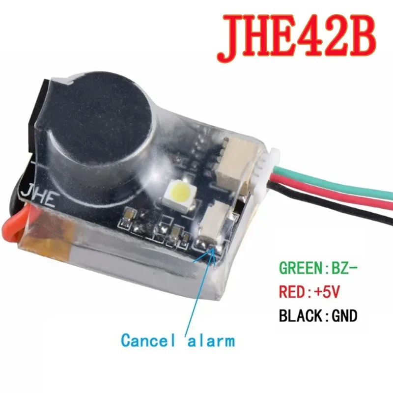 Фото JHEMCU JHE42B/ JHE42B_S Finder 5V Громкий зуммер-трекер с LED-индикацией, супергромкий зуммер-сигнализация 110 дБ для FPV-дронов №2