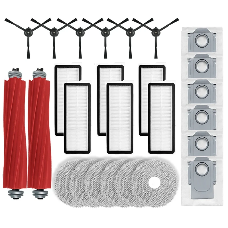 For Roborock Qrevo S Pro Maxv Plus Vacuum Parts Main Side Brush Filter Mop Pad Cloth Dust Bag