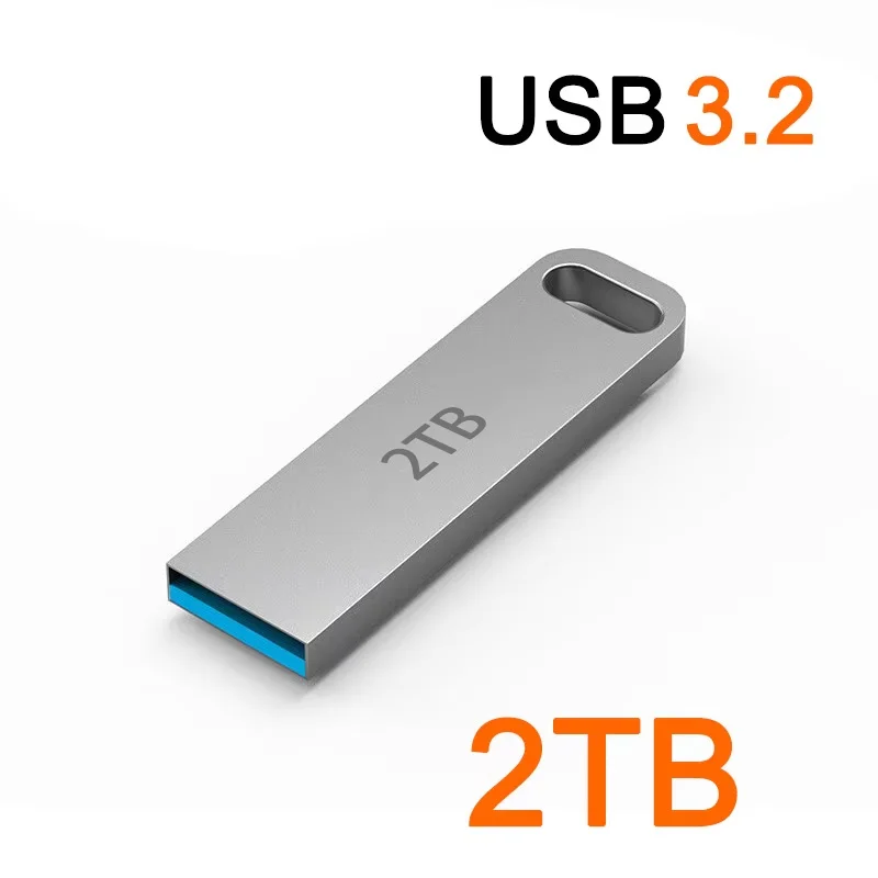 

Новый USB 3.2 2 ТБ флэш-накопитель Высокоскоростной металлический U-диск TypeC Memory Stick Водонепроницаемый SSD-накопитель ПК Телефон Передача данных Портативный