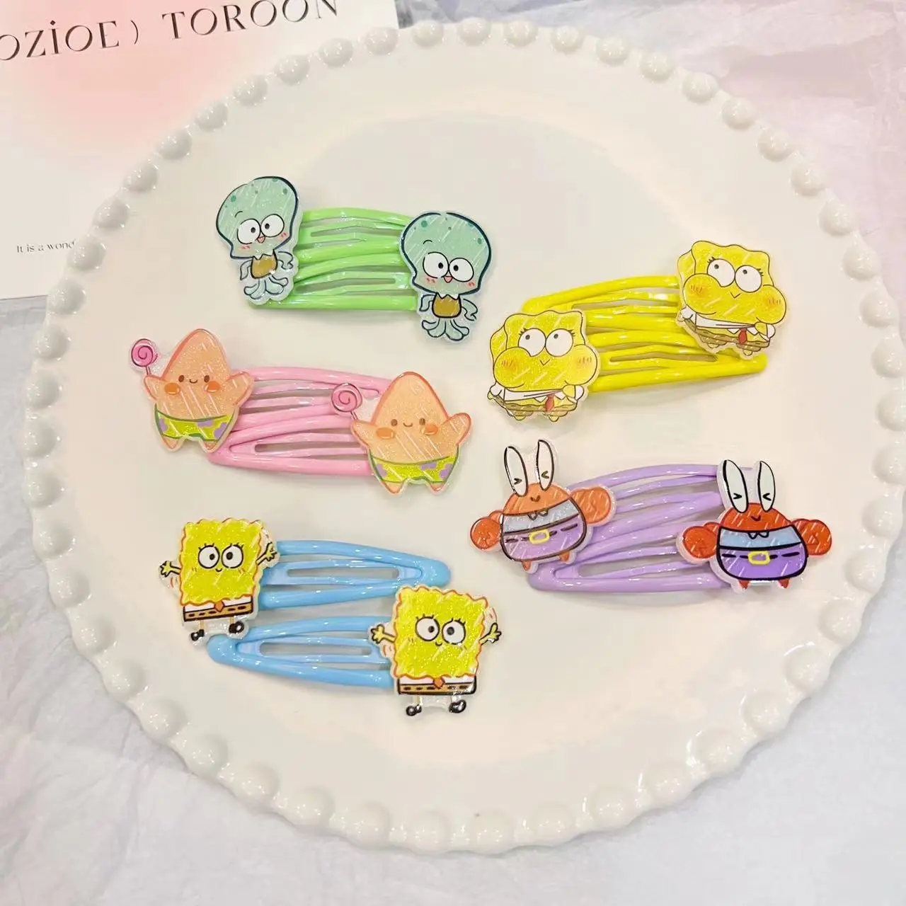 

Cartoon Barrettes, Cartoon Sponge, Darling Ōboshi, Phd, Octopus Boy Barrettes, Cute Girl Barrettes, Birthday Present for Friends