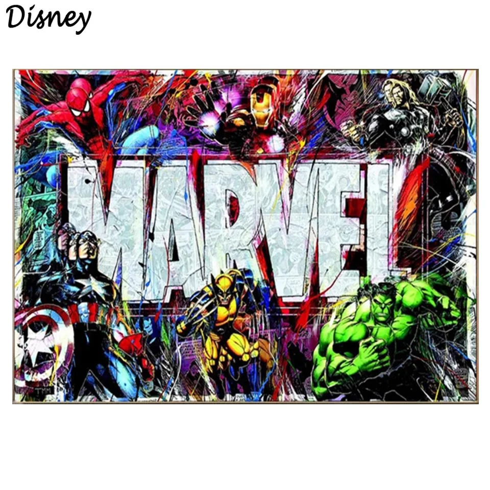

Алмазная вышивка «сделай сам», набор для рисования из мультфильма «Marvel», «мстители», «Супергерои», «Капитан Америка», «сделай сам»