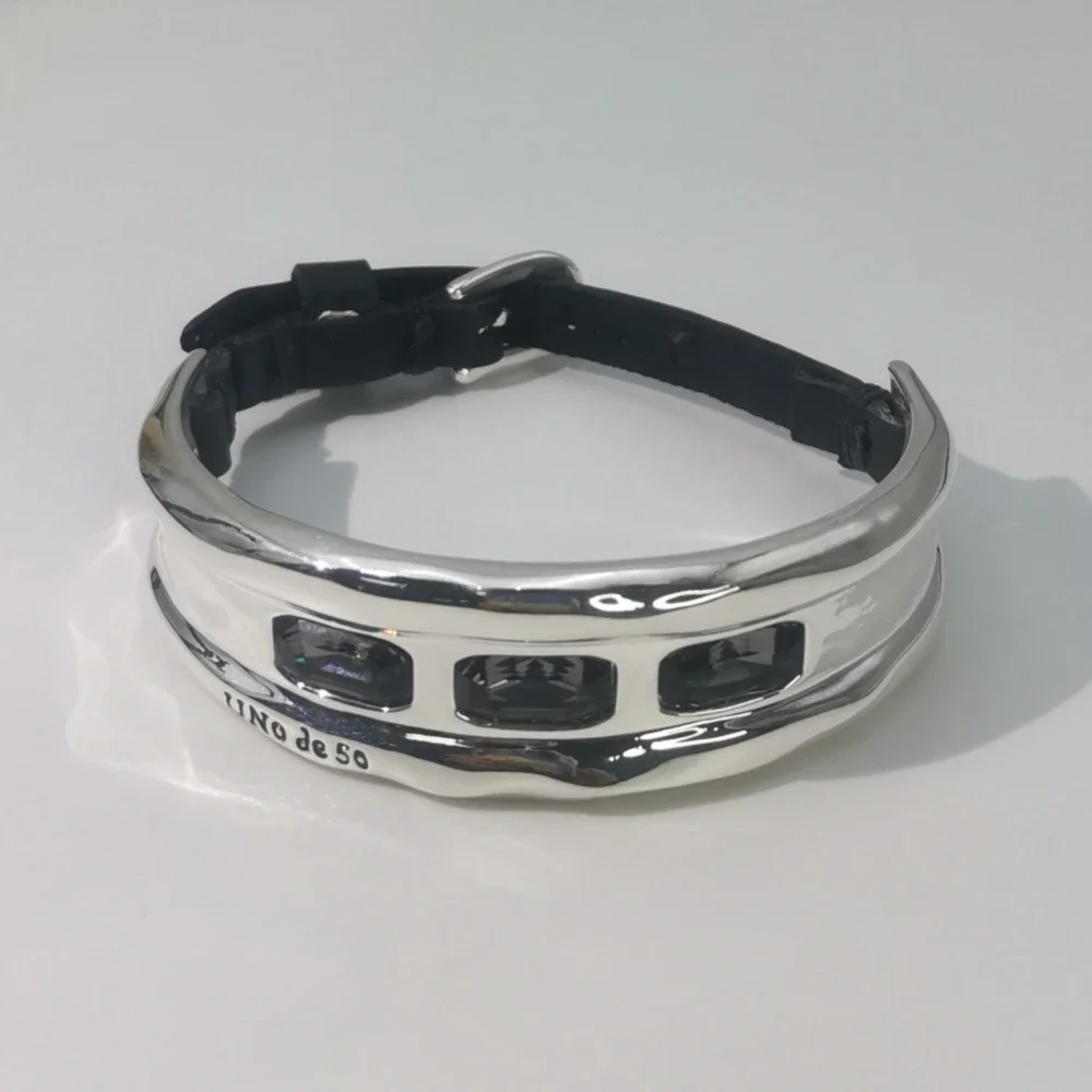 Роскошные 2024 новые испанские ювелирные изделия UNOde сексуальный серый браслет с