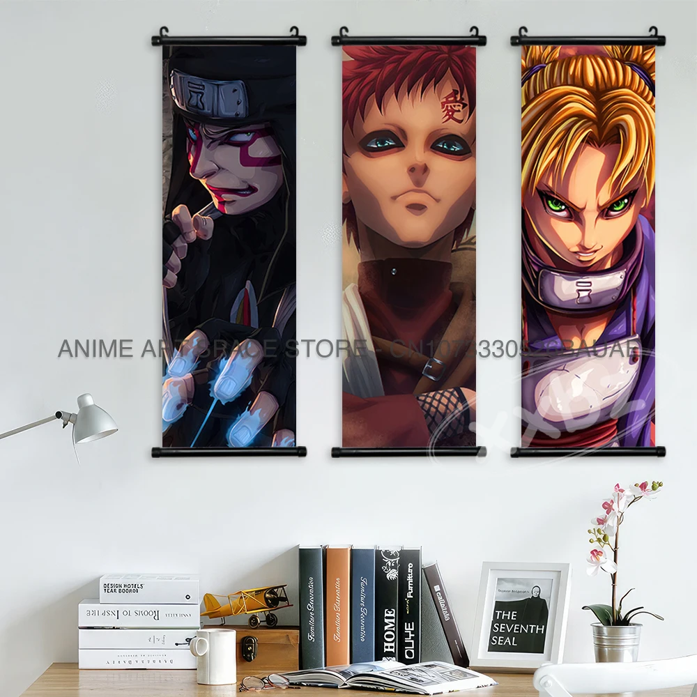 Наруто висит картина Саске Учиха печать на холсте аниме постер мультфильм