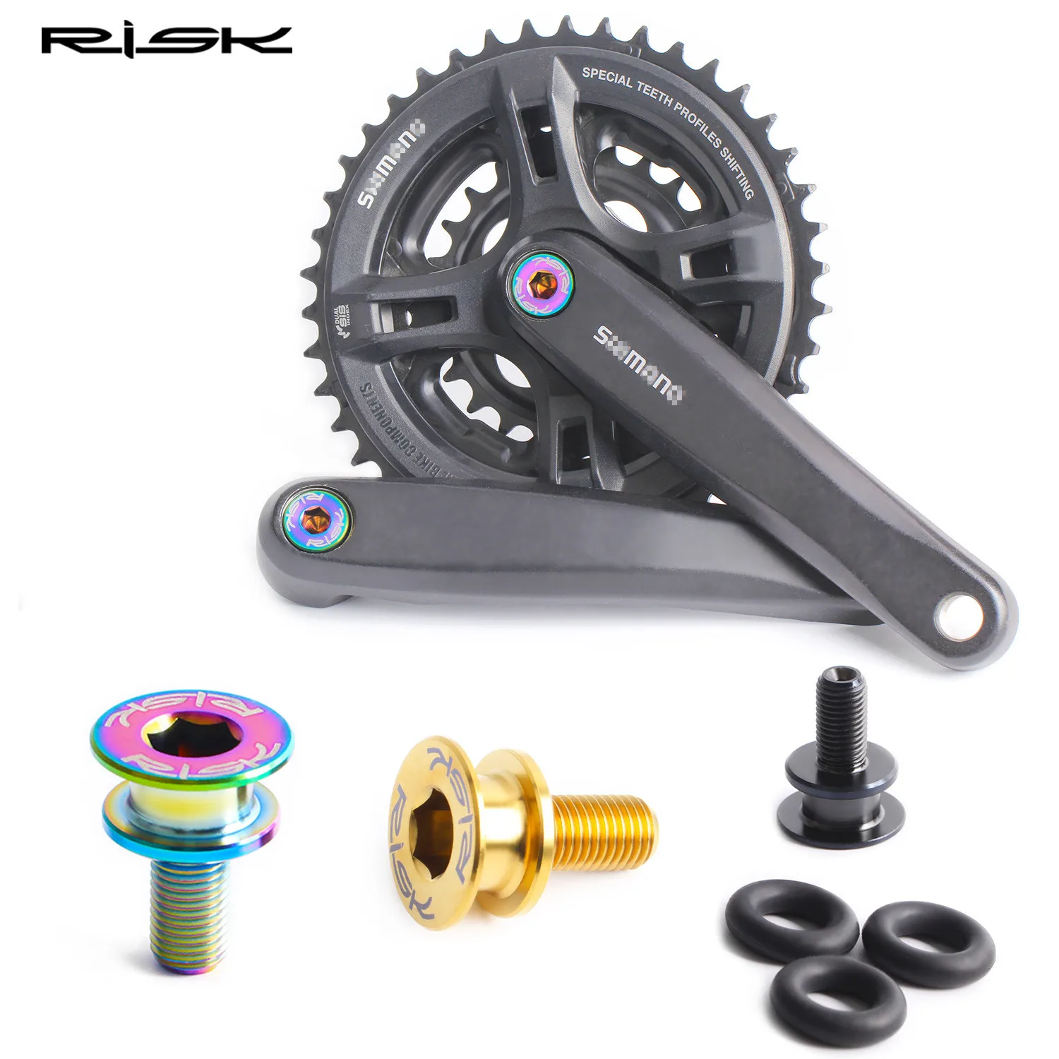 

RISK M8x15 MTB Bicycle BB Fixing Waterproof Titanium Bolt Square Hole Road Bike Bottom Bracket Fixed Screw Square-taper BB Tools