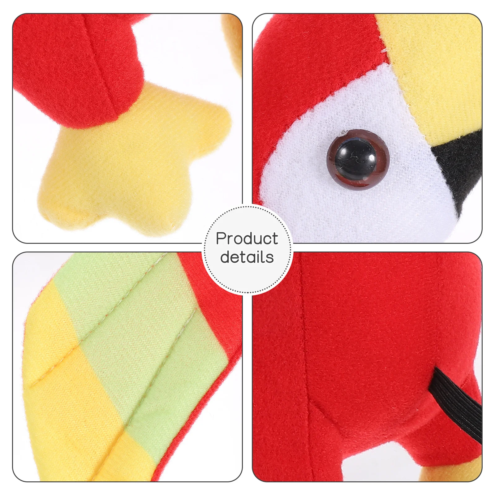 Stuffed Parrot Halloween Costume Pirate Cosplay Accessories Makeup On Shoulder Props Plush Man Dress