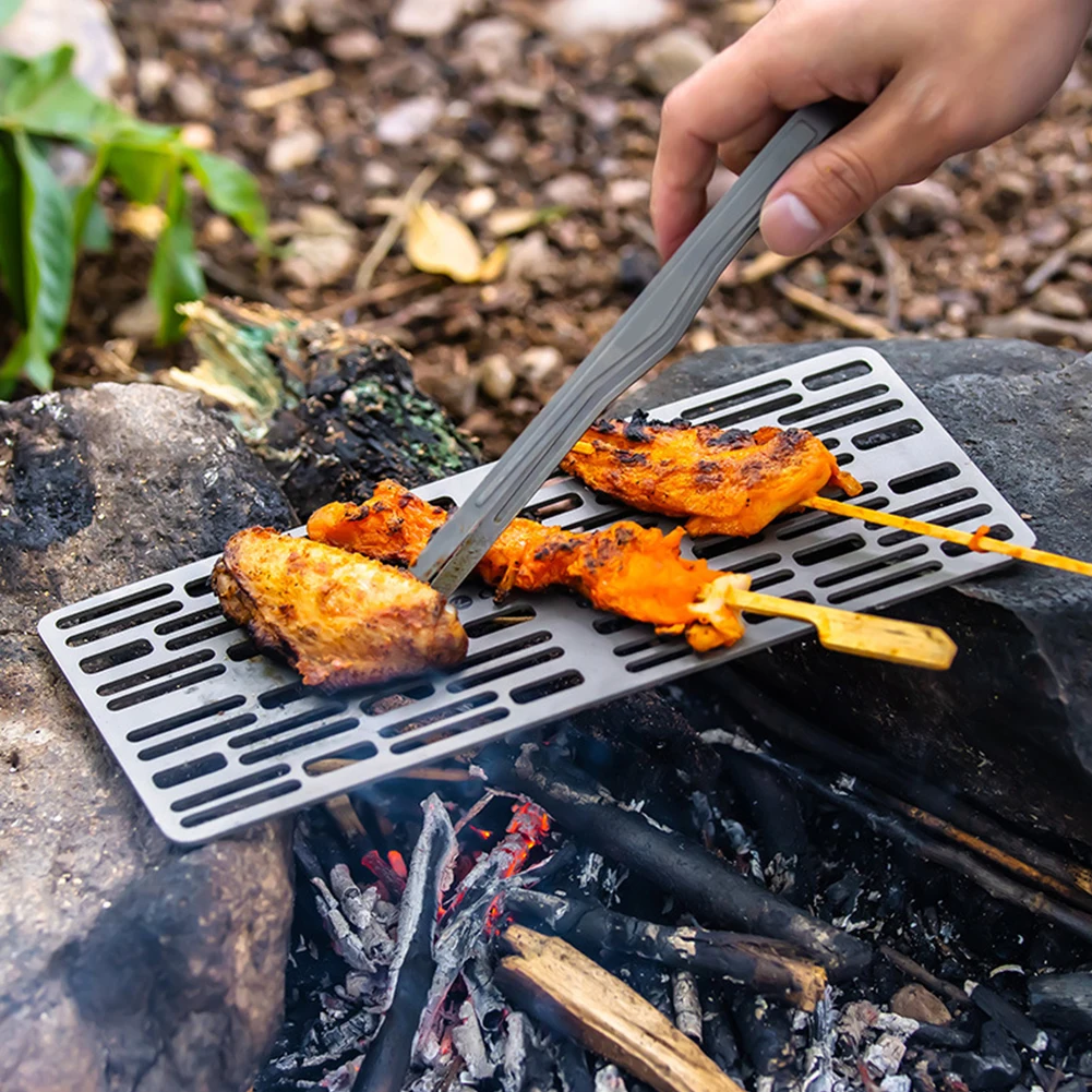 

Camping Table Lightweight Grill Heat-Resistant BBQ Wire Mesh Grate Light Titanium Portable Gas Grill for Outdoor Picnic