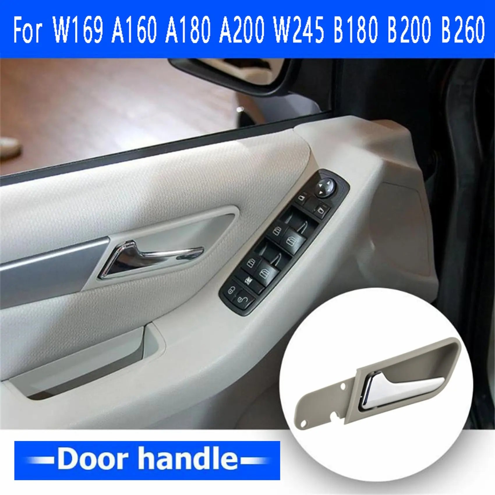 

1 пара, автомобильная внутренняя дверная ручка, дверная ручка, отделка панели для Mercedes-Benz W169, A160, A180, A200, W245, B180, B200, B260