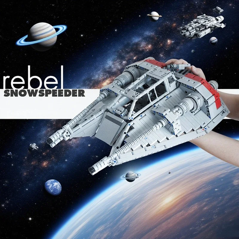 Фото 2191 деталь MOC Star Battle Rebel Snowspeeder, модель из строительных блоков, рождественские подарки, архитектурное искусство, рукоделие, сборка своими руками, 3D-креатив. №1