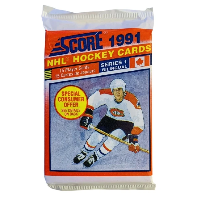 Score 1991 NHL Series 1 Canada Bilingual. Коллекционные хоккейные карточки 15шт