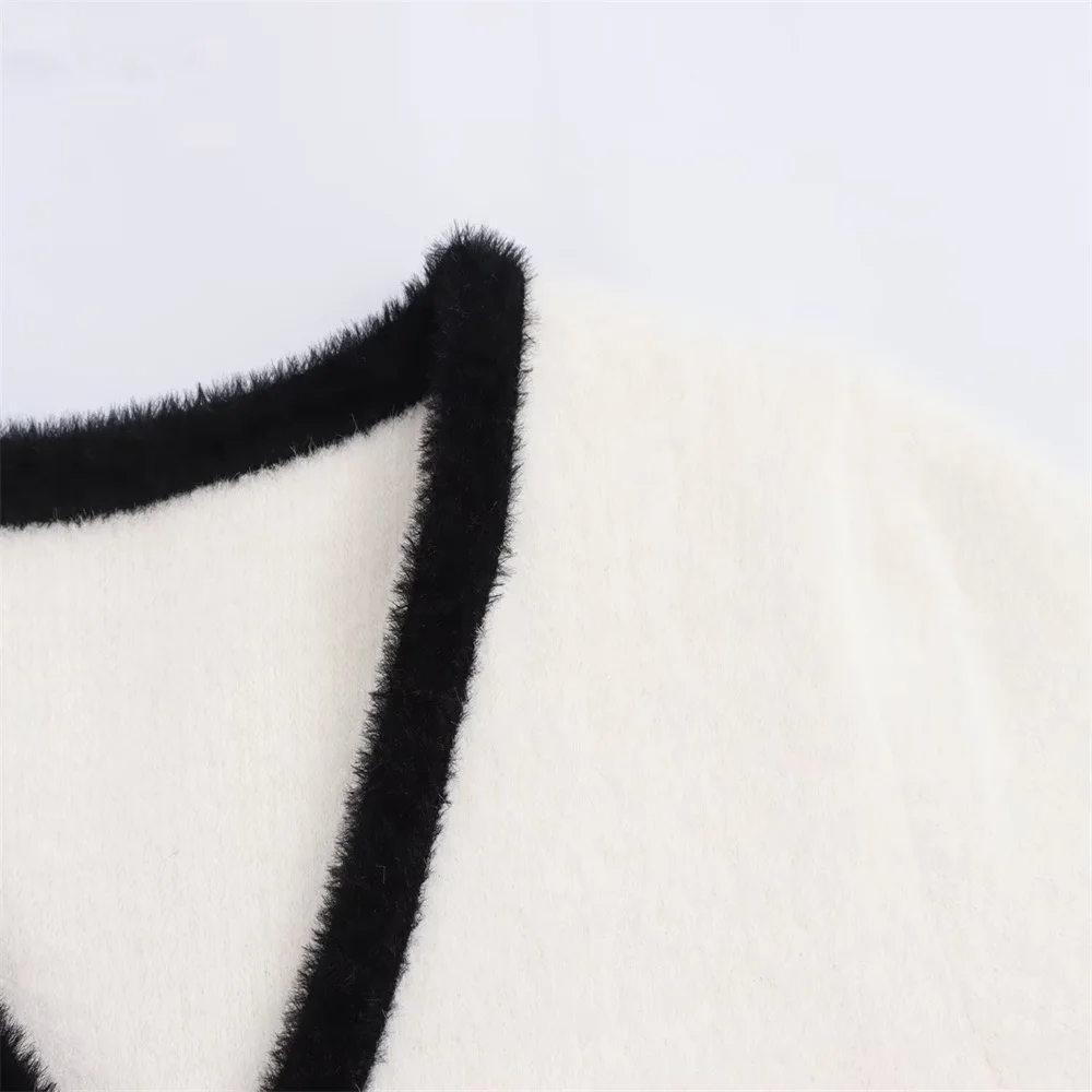 Женская Осенняя одежда новинка 2024 модная повседневная трикотажная куртка в