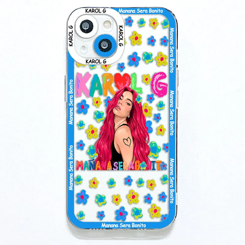 Karol G Manana Sera Bonito Phone Case For iPhone 14 13 12 11 Pro Max Mini X XR XSMAX SE20 8 7 6 6S Plus Transparent TPU Cover images - 6
