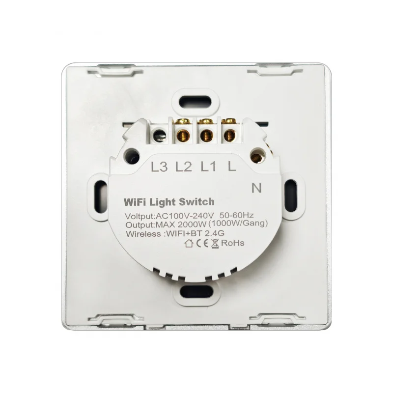 Новая интеллектуальная изогнутая панель Tuya Zigbee: переключатель европейского стандарта 86, зеркало из закаленного стекла, одинарныйнейтральный провод Alexa, голосовое управление Google (art.: 3920d35964d00) - 3920d35964d00