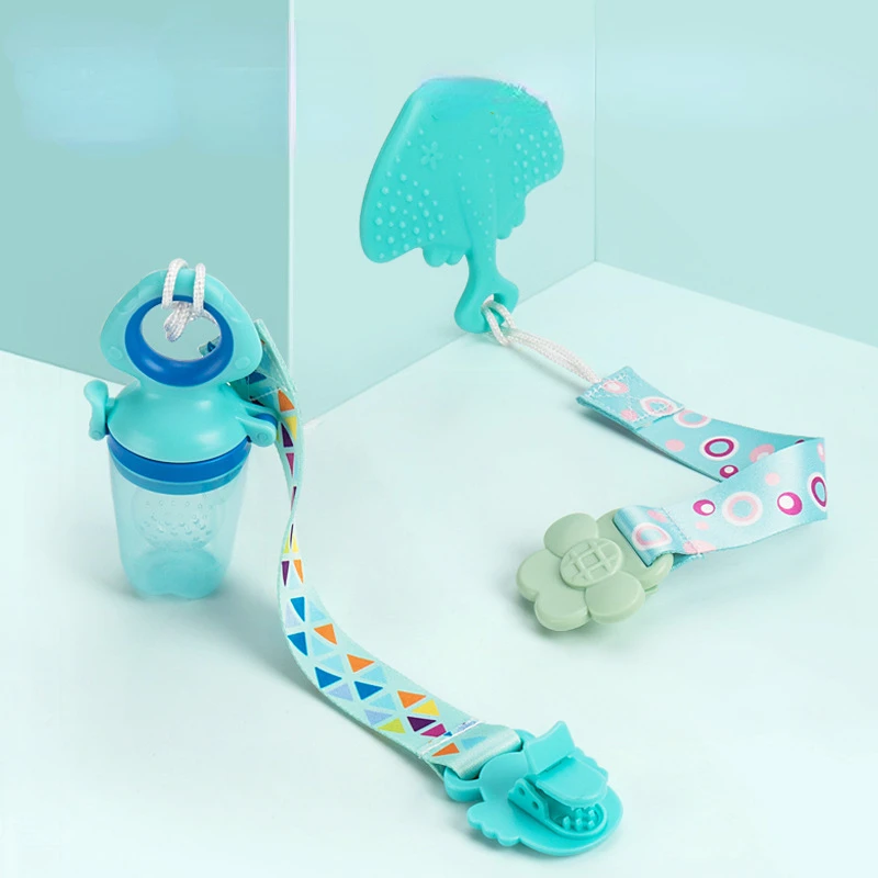 

Baby Pacifier Clips Teething Toys Dummy Nipples Holder Anti-drop Chain Rope Cartoon Print Webbing Newborn Teethers Chew Gifts