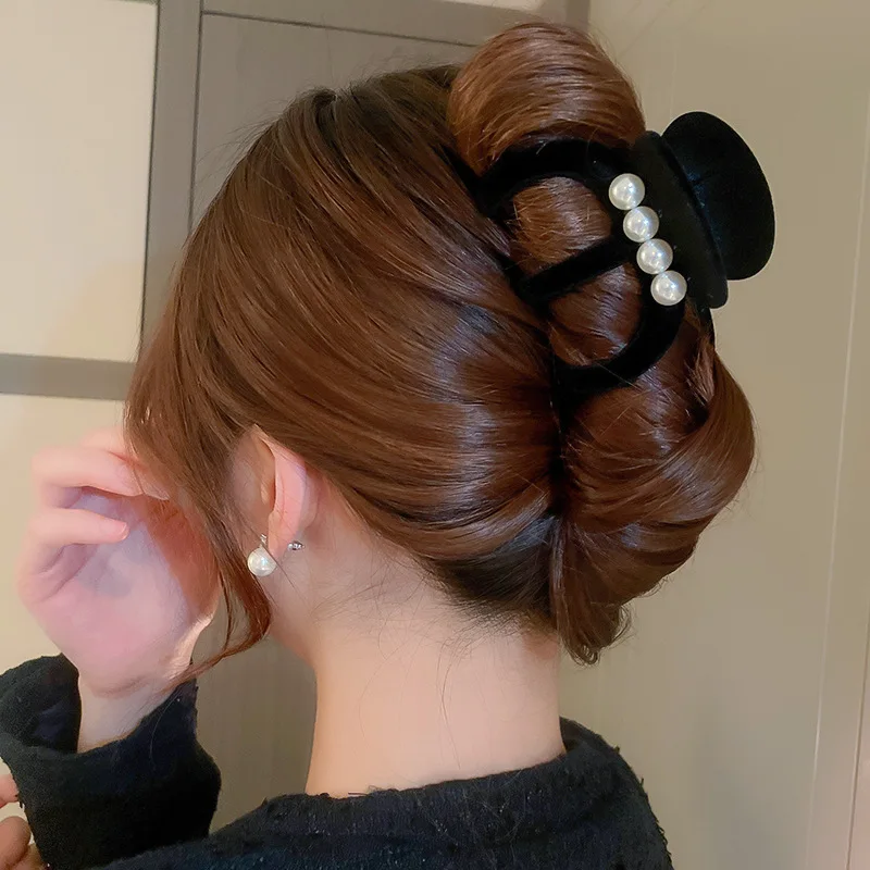 Женская Винтажная заколка для волос элегантная большая шпилька с искусственным