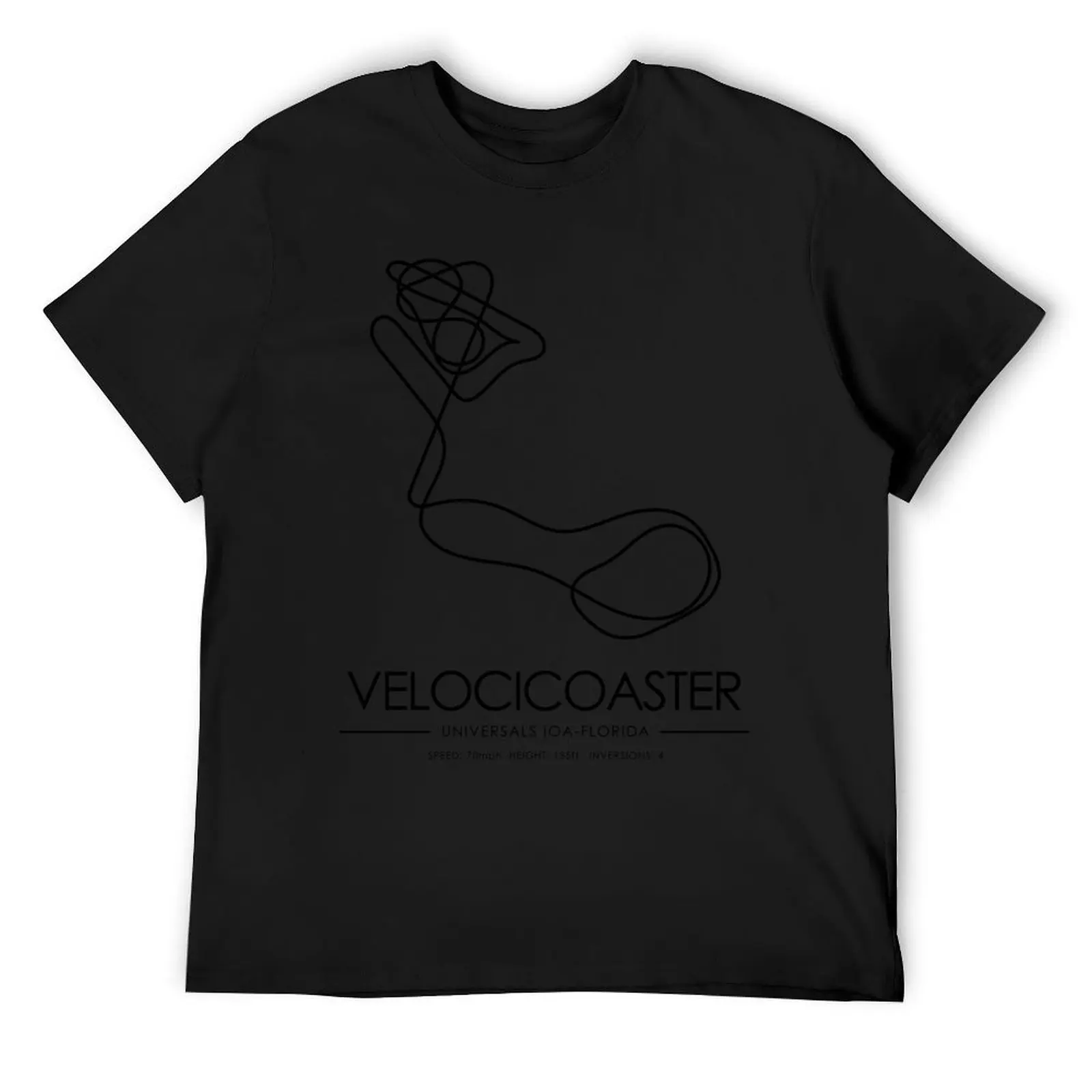 Минималистичная футболка с американскими горками Velocicoaster таможенный дизайн