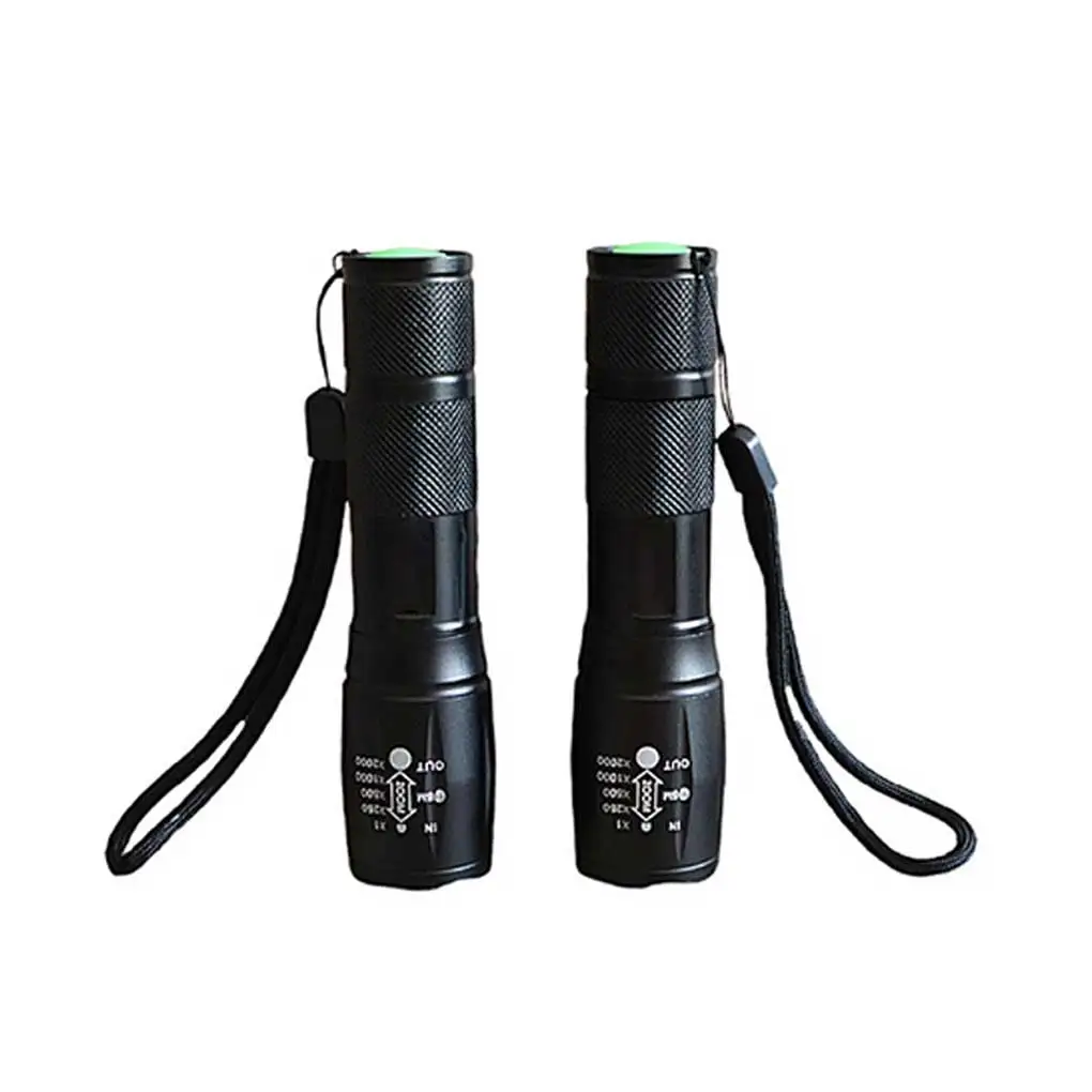 

Flashlight Portable 1200mAh Battery Powered Anti-rust Rechargeable Indoor Outdoor Electric Torch Light with Lanyard