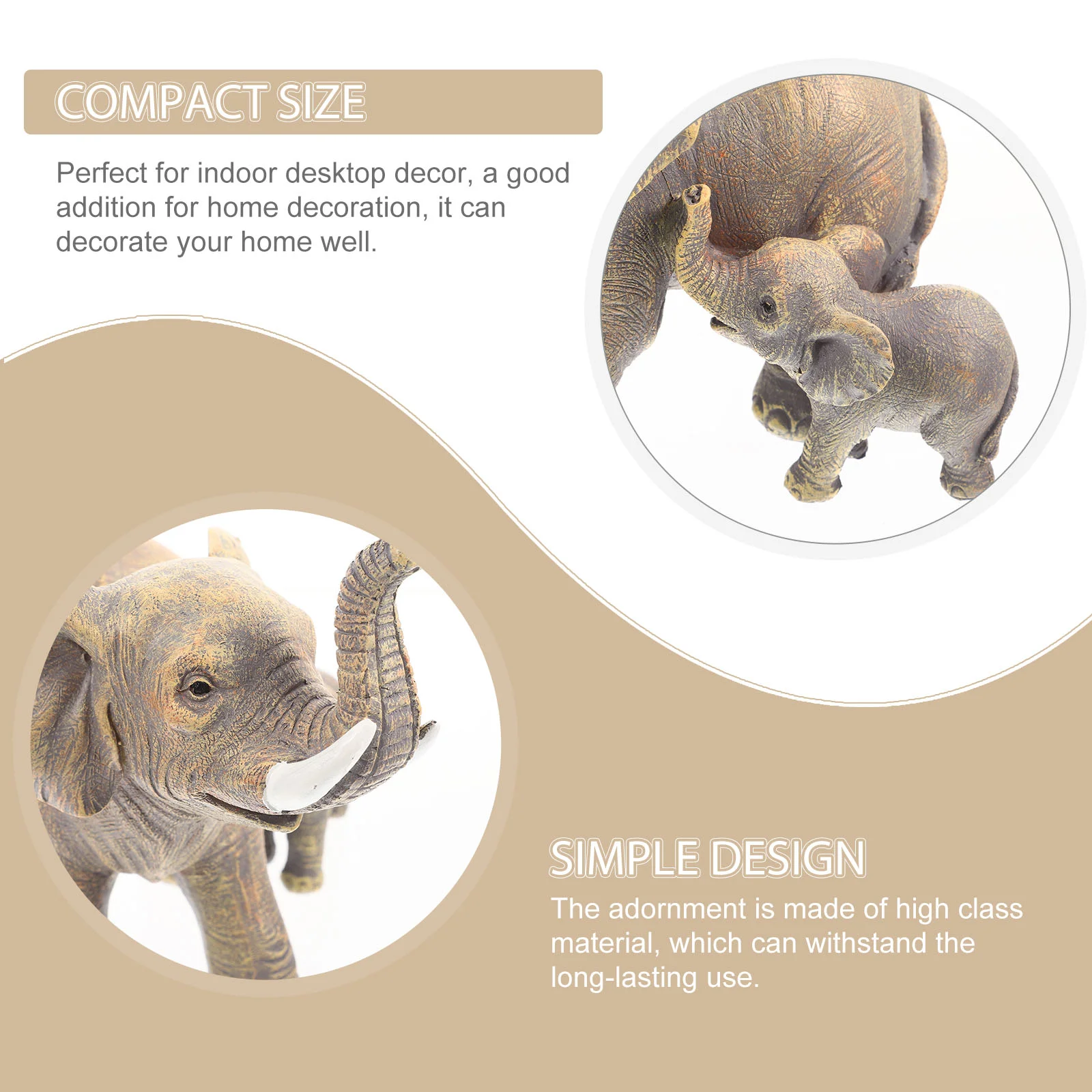 

Elephant Decor Resin Figurine Animal Statue Home Figurines Ornamentstatues Craft Health Sculptureanimals Desktop Family Ceramic