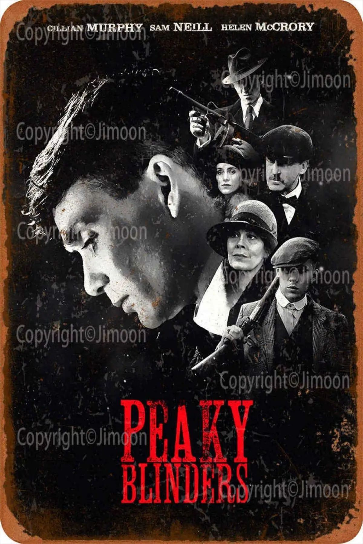 

Peaky Blinde-rs Vintage Tin Sign Art Iron Painting Rusty Poster Decoration Aluminum plaque