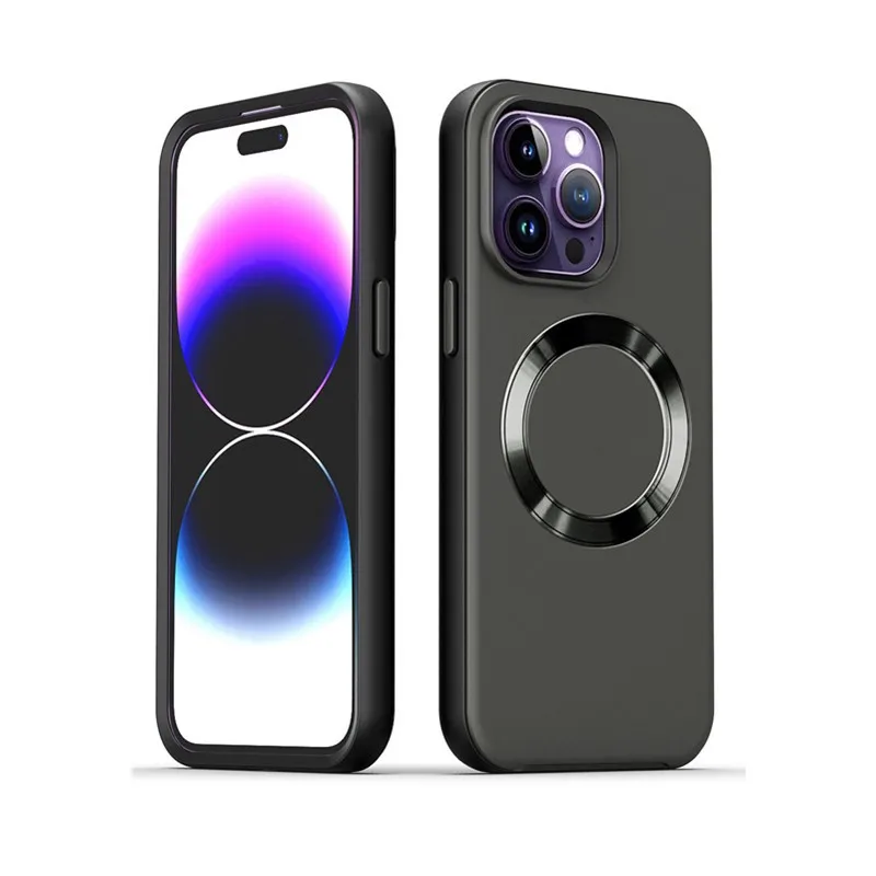 

Luxury Electroplated Magnetic Safety Magnetic Phone Case For iPhone 15 14 13 Pro Max Wireless Charging Silicone Protective Cases