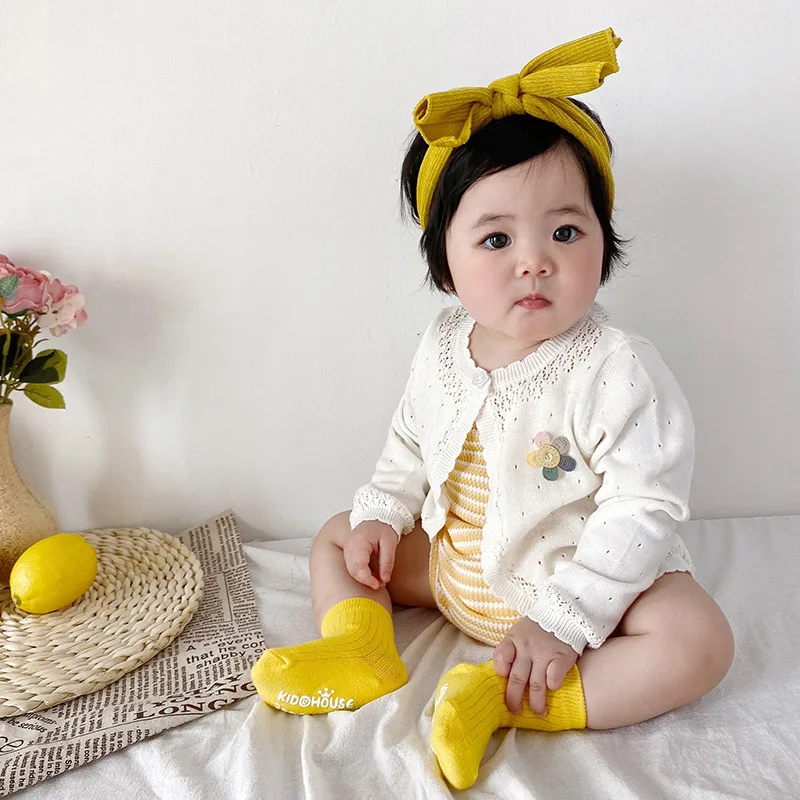 Белый кардиган для маленьких девочек 0-8 лет модная тонкая детская куртка