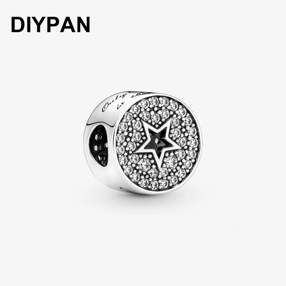 

Pavé & Star Congratulations Charm Fit Original Pandora Charms Bracelet&Bangle Charm Bead Jewelry Berloque