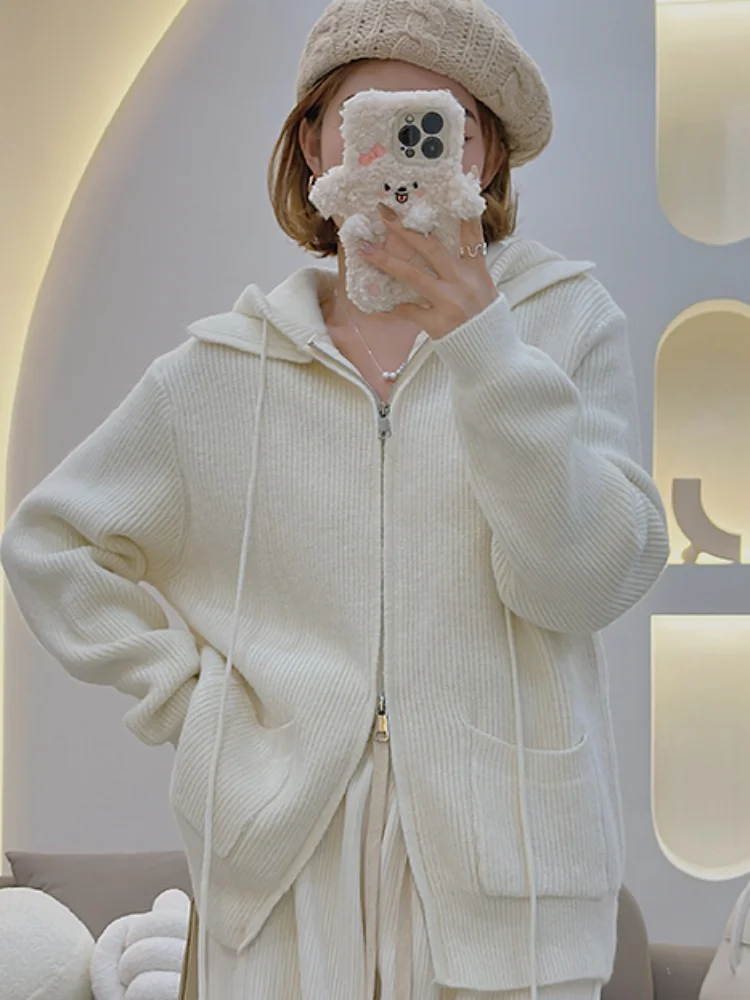 Женская одежда больших размеров осенне-зимний дизайнерский вязаный свитер с