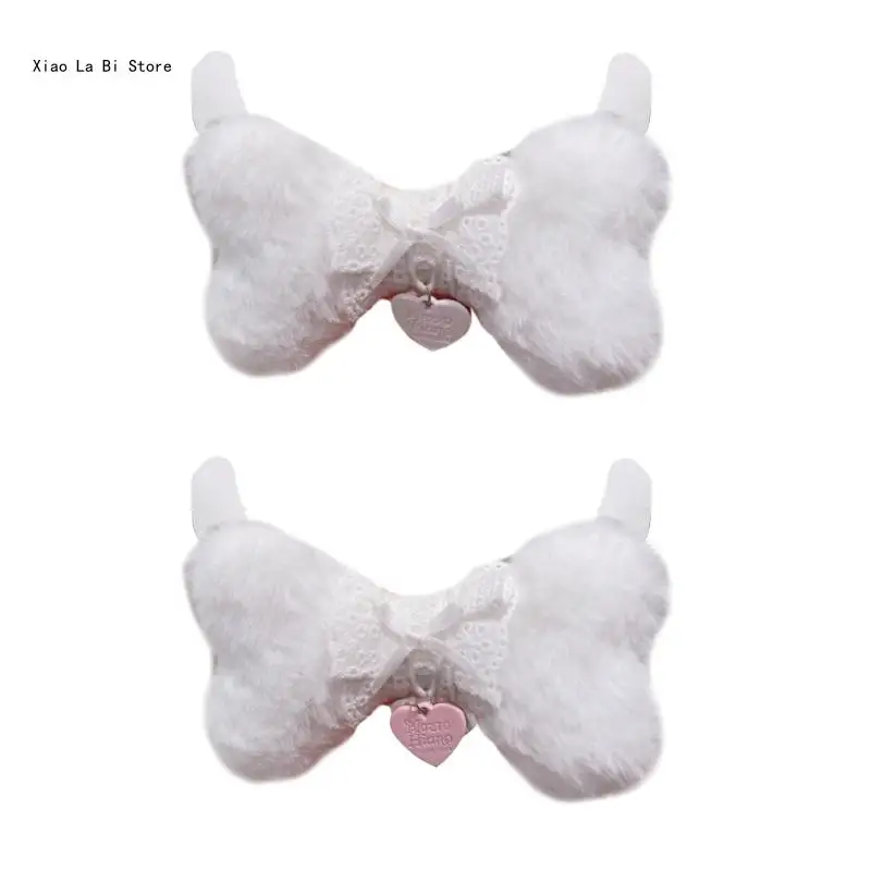 

Bone Hair Clip with Pink Heart Lovely Hair Pins Pink Women Hair Jewelry XXFD