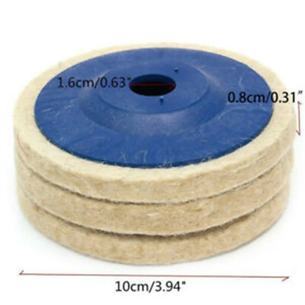 

1PC 4 Inch 100mm Wool Polishing Wheel Buffing Pads Angle Grinder Wheel Felt Polishing Disc Tools For Metal Marble Glass Ceramics