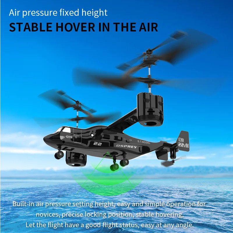 

Osprey RC Helicopter Remote Control Airplane Transport Aircraft 2.4GHz 4CH Quadcopter Fixed Height Long Battery Life Helicopter