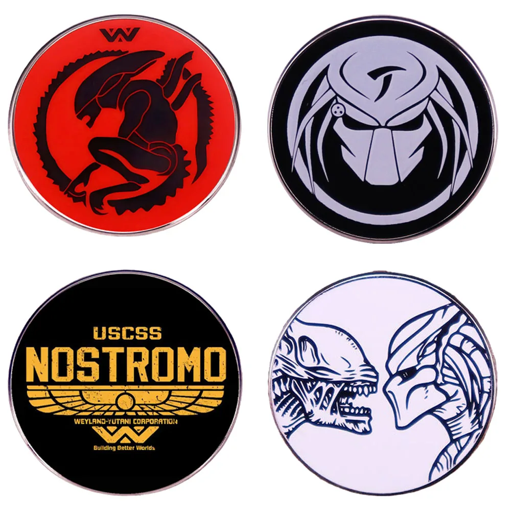 Набор брошей из серии &quotинопланетянин&quot классическая научная фантастика