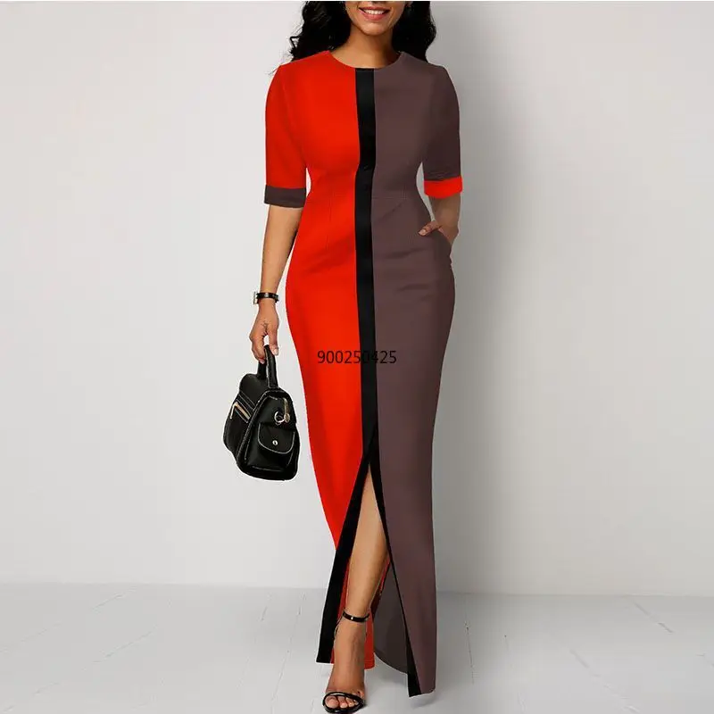 

Африканская мода Дашики с принтом лоскутное платье Женская одежда с карманами базин нигерийское анкарское платье с Разрезом Длинное Плать...