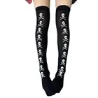 Новинка, женские чулки до бедра из шелка, милая сетчатая юбка, милый бант выше колена с черным бантом, сексуальные чулки на подтяжках