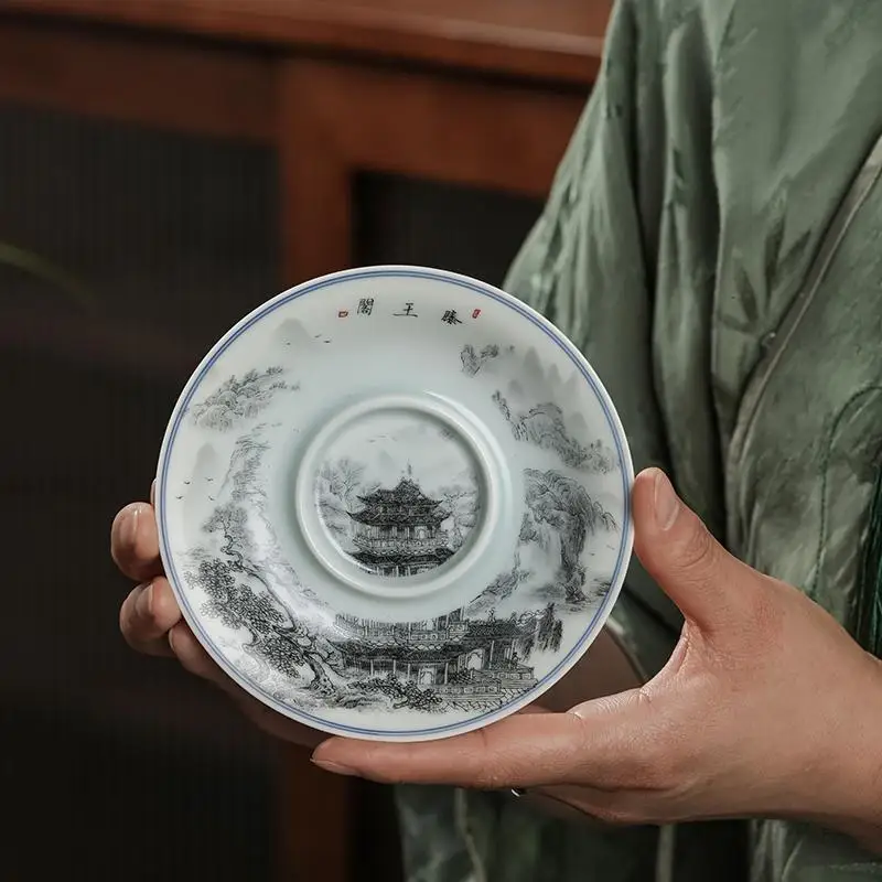 Четыре знаменитых здания одиночная антикварная керамика чайная чашка цвет