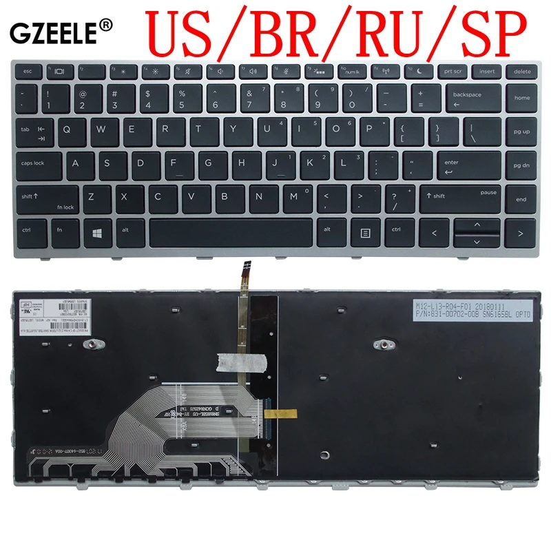 New US/BR/RU/SP laptop Keyboard for HP Probook 640 G4 640 G5 645 G4 645 G5 430 G5 440 G5 445 G5 English