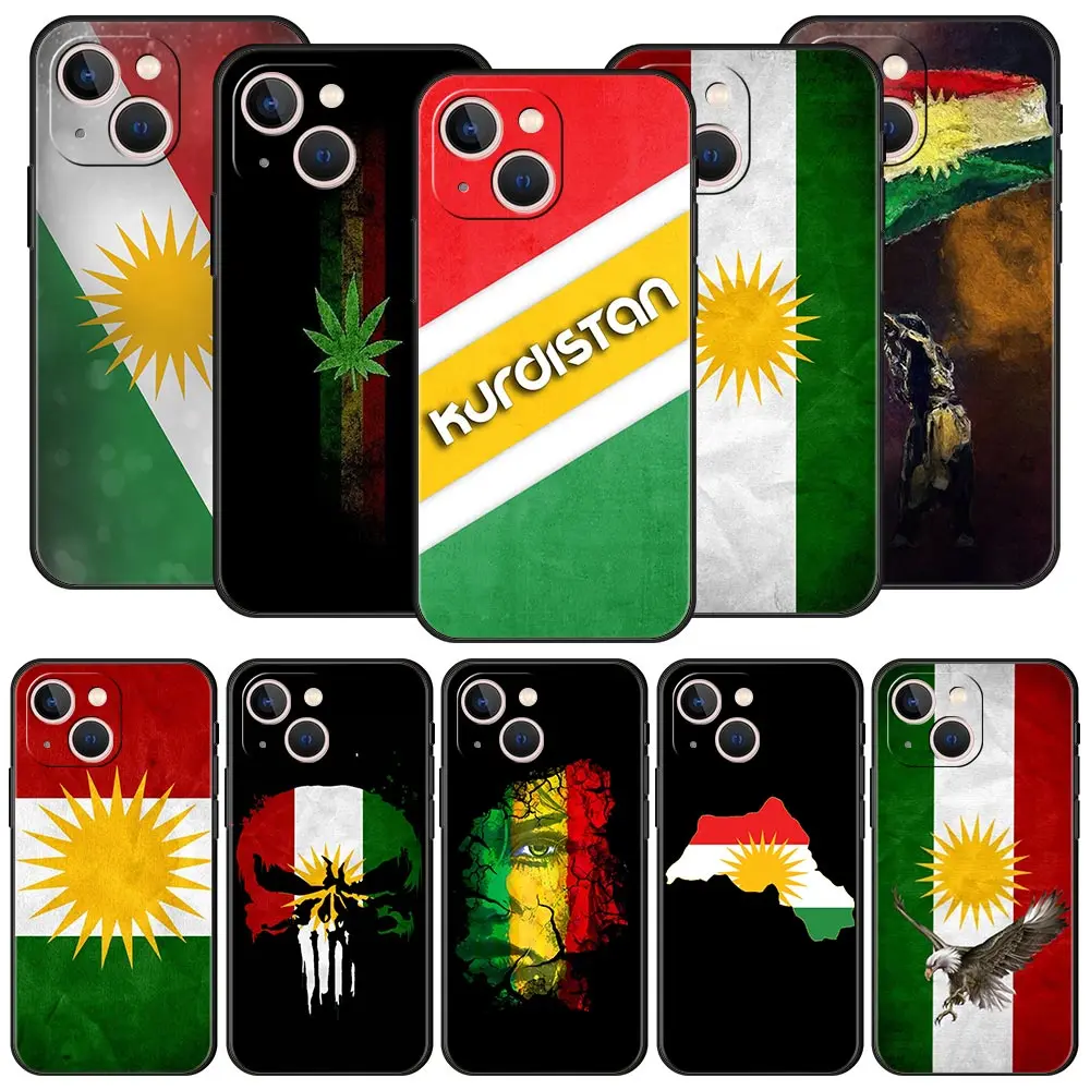 

Kurdistan Flag Luxury Phone Case For iPhone 11 12 13 Pro Max Mini X XR XS 7 8 Plus SE 2020 Soft Silicone Black Cover TPU Fundas
