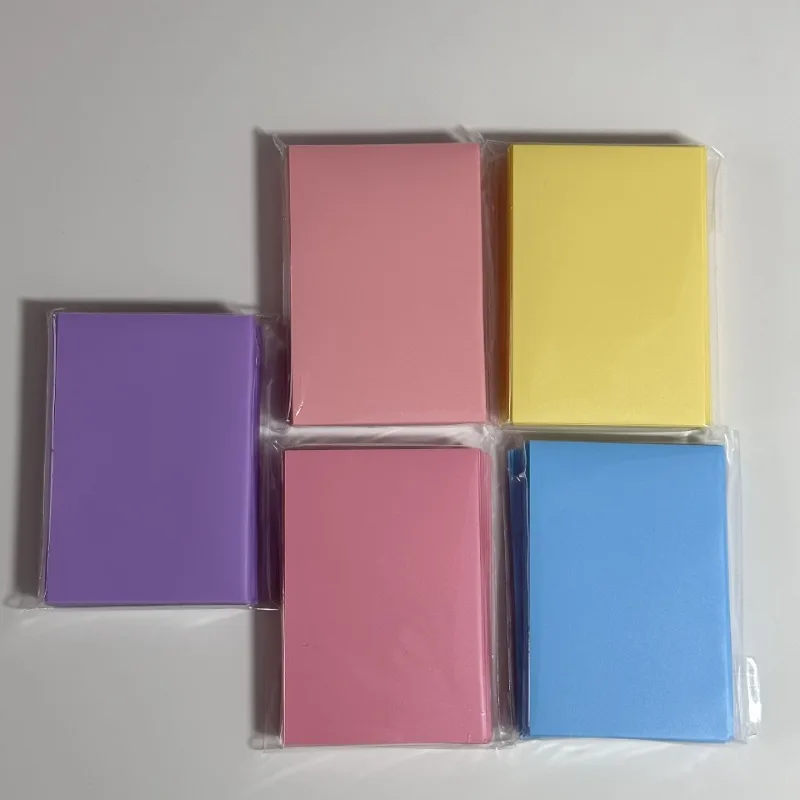 

50pcs Cute Card Sleeves Postcards Protective Film Cards Organizer Protector Double Layer Protective Sleeve Desk Accessories