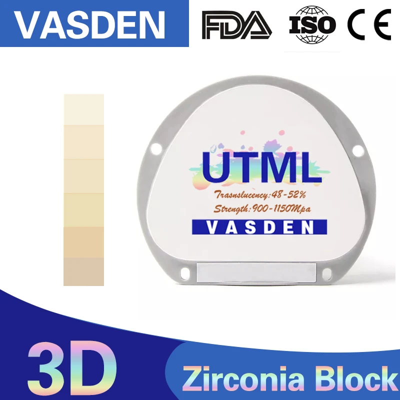 A2 A3 3D UT многослойный циркониевый диск стоматологический материал для системы Amann