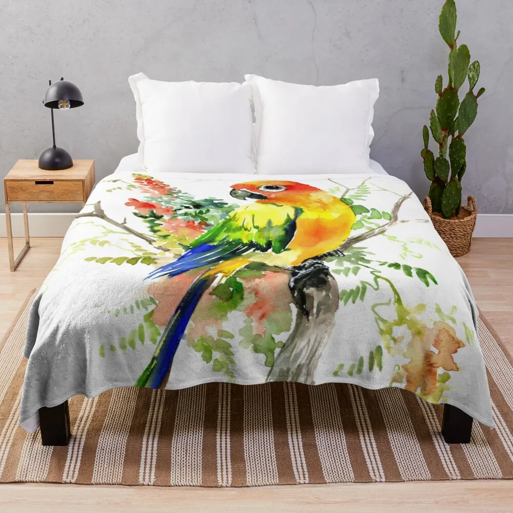 

Одеяло Sun Conure для дивана, шикарное покрывало из флиса, текстиль для зимы и дома