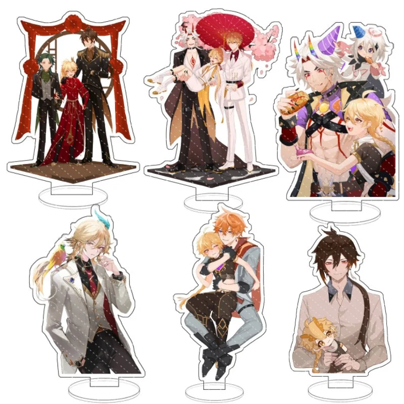

Hot Anime Genshin Impact Figure Xiao Cosplay Game Toy Acrylic Arataki Itto Stand Desk Decor Fans Collection Prop Gift For Friend